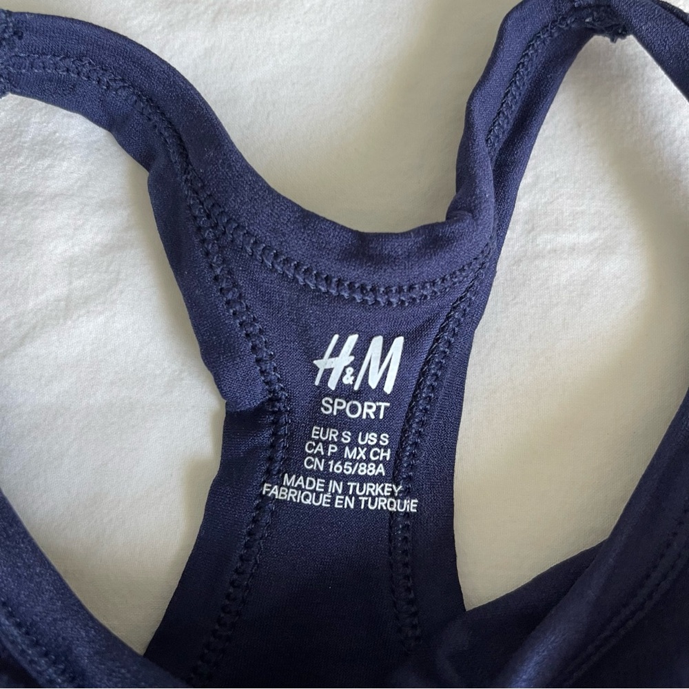 H&M Sport Padedd Racerback Workout Tank Top